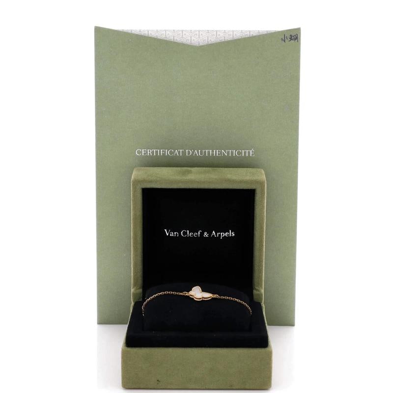 Van Cleef & Arpels Sweet Alhambra Butterfly Bracelet 18K Yellow Gold and Mother - 2