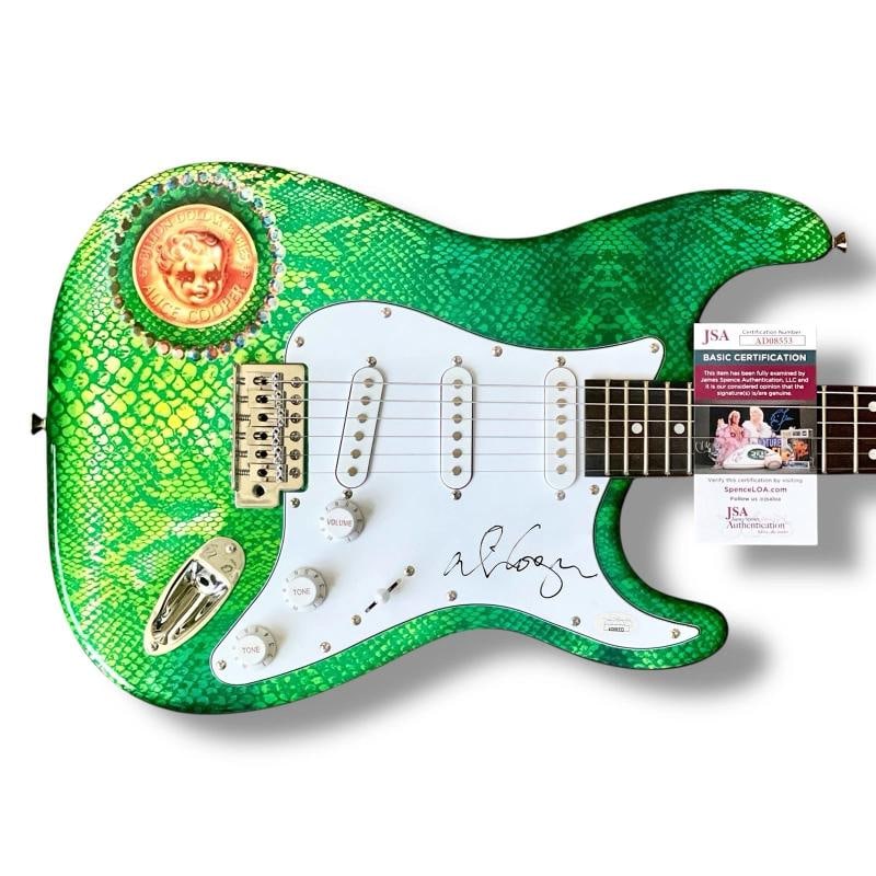 ALICE COOPER Signed Guitar Custom Graphics JSA COA BILLION DOLLAR BABIES Ã°Å¸: Industry: Music,Signed: Yes,Autograph Authentication: James Spence (JSA),Object Type: Guitar & Guitar Pick,Original/Reproduction: Original,Country of Origin: United States This full-size Autograph Edi