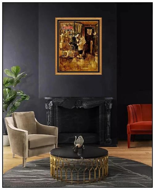 Raymond Howell Original Oil Painting On Board Signed Female Portrait Framed Art - 2