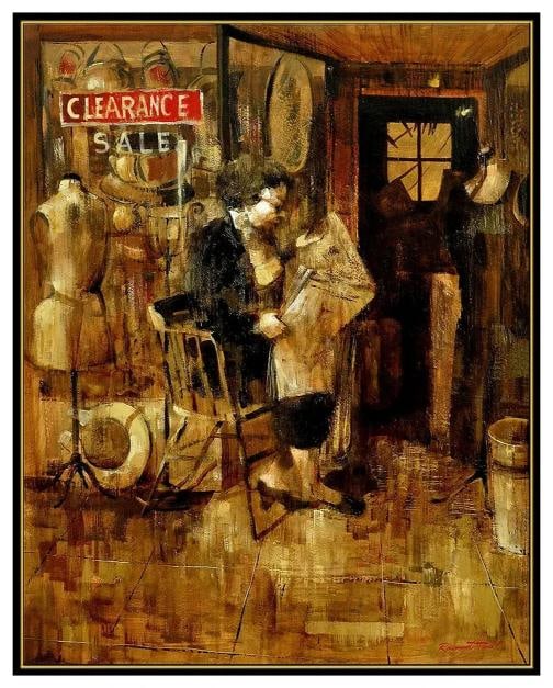 Raymond Howell Original Oil Painting On Board Signed Female Portrait Framed Art - 3