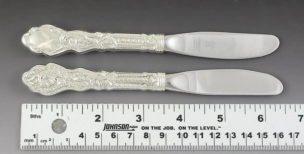 Nice Set 12 Gorham Sterling Silver Butter Knives Versailles Pat - 4
