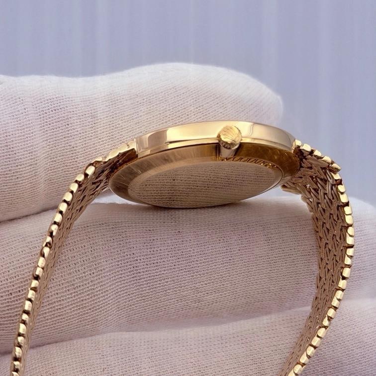 Vintage Rolex Cellini 3833 31mm Champagne Dial Yellow Gold Bracelet - 3