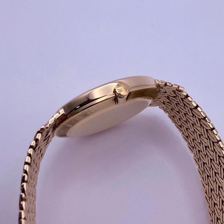 Vintage Rolex Cellini 3833 31mm Champagne Dial Yellow Gold Bracelet - 7