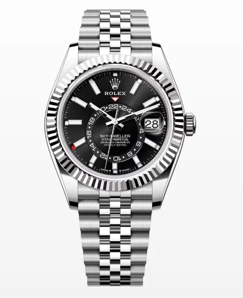 Rolex Sky-Dweller 326934 MINT 2021 Card SS Jubilee Black Dial Auto Watch 42mm (1 of 1)