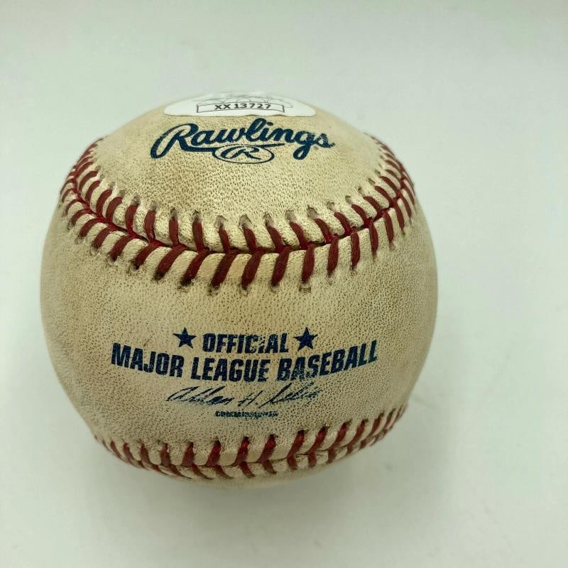 Mariano Rivera 2001 Playoffs Final Out Save Signed Game Used Baseball JSA COA - 2