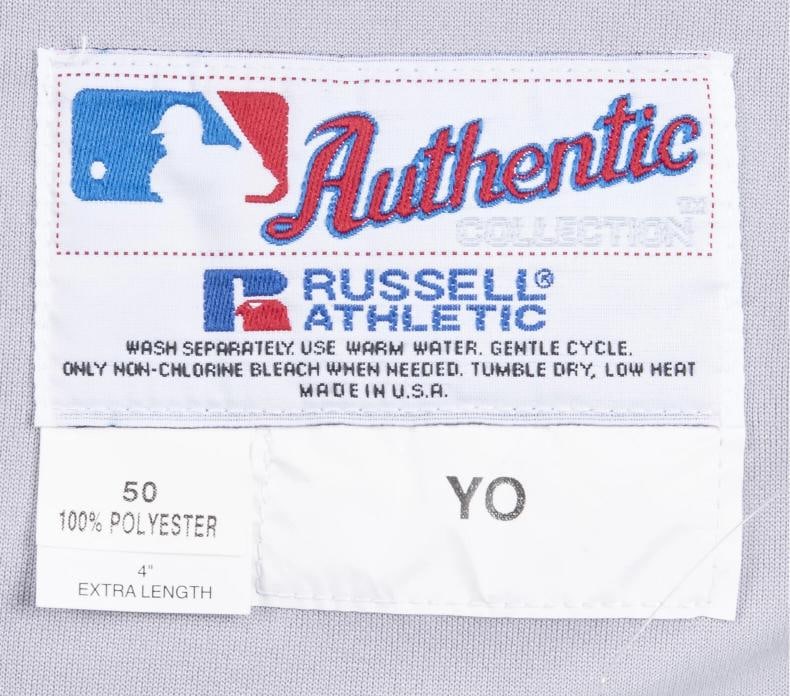 2000 Yankees Team Signed Game Used Jersey Derek Jeter Mariano Rivera Beckett COA - 10