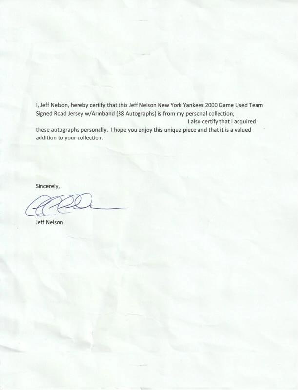 2000 Yankees Team Signed Game Used Jersey Derek Jeter Mariano Rivera Beckett COA - 5