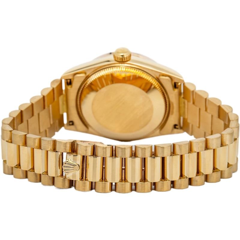 Rolex Datejust 68278 Midsize 18k YG President Black Diamond Dial & Bezel 31mm - 5