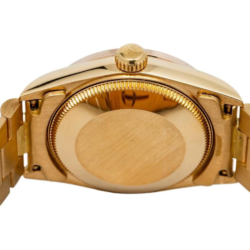 Rolex Datejust 68278 Midsize 18k YG President Black Diamond Dial & Bezel 31mm - 6