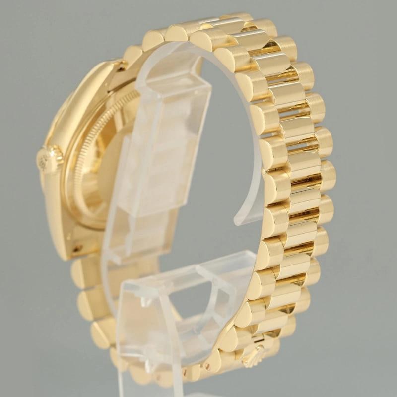 MINT 2014 Rolex President Yellow Gold Day Date Green Stick Dial 118238 Watch Box - 4