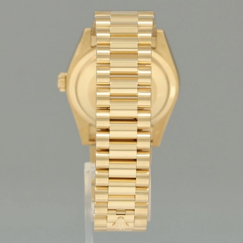 MINT 2014 Rolex President Yellow Gold Day Date Green Stick Dial 118238 Watch Box - 5