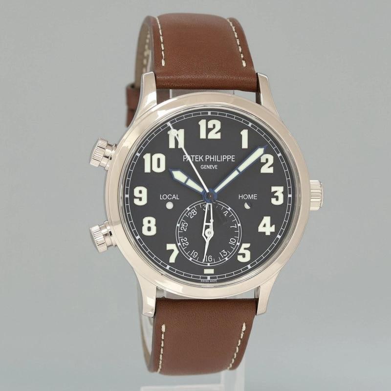 MINT 5524G Patek Philippe Blue Leather White Gold Travel Time 42mm Watch - 3