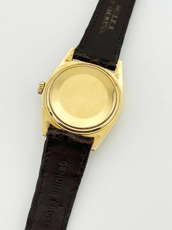 Rolex Day Date President 1803 Buckley Dial 18K Yellow Gold Leather Strap - 4