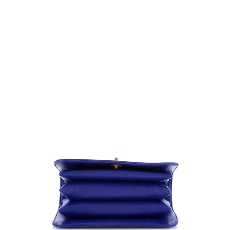 Chanel CC Top Handle Chain Full Flap Bag Quilted Caviar Small - 4