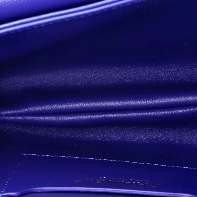 Chanel CC Top Handle Chain Full Flap Bag Quilted Caviar Small - 5