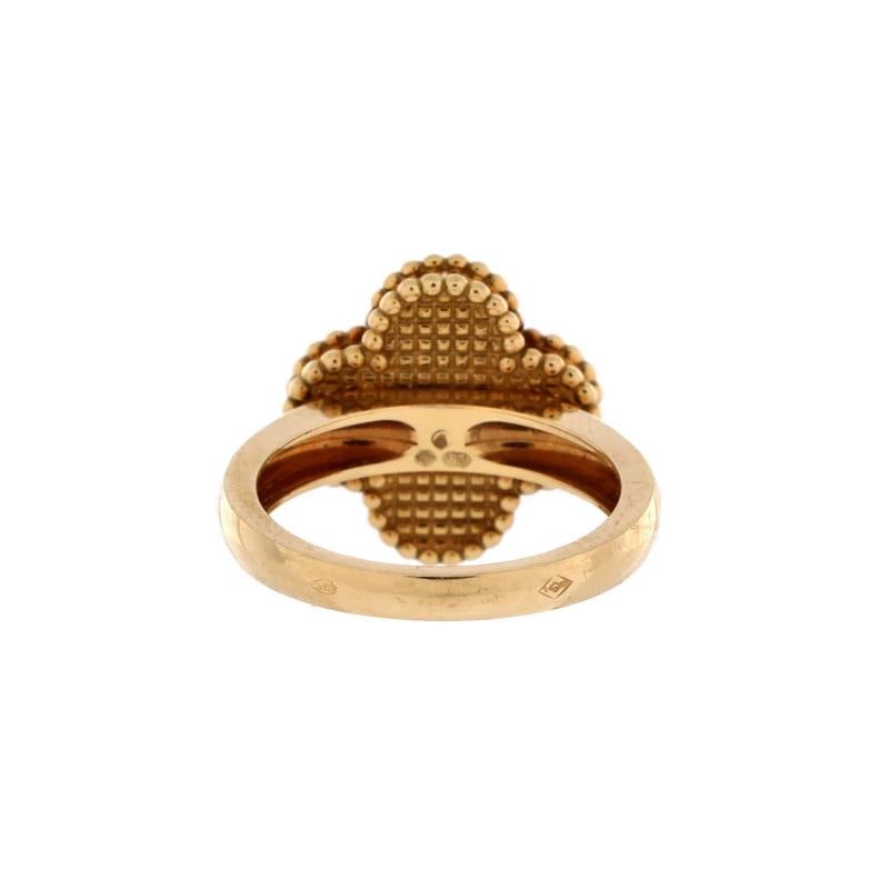 Van Cleef & Arpels Vintage Alhambra Ring 18K Yellow Gold with Mother of Pearl - 3