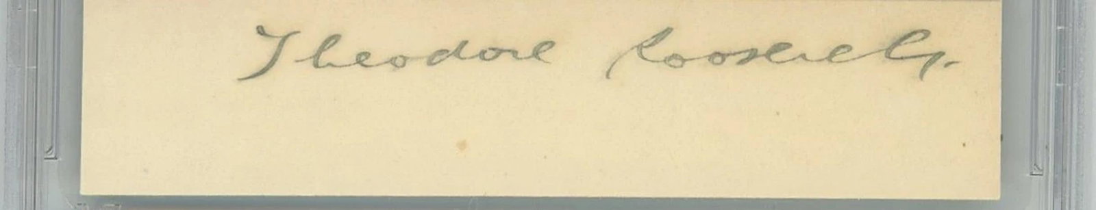 Theodore Roosevelt Cut Signature (PSA) - 2