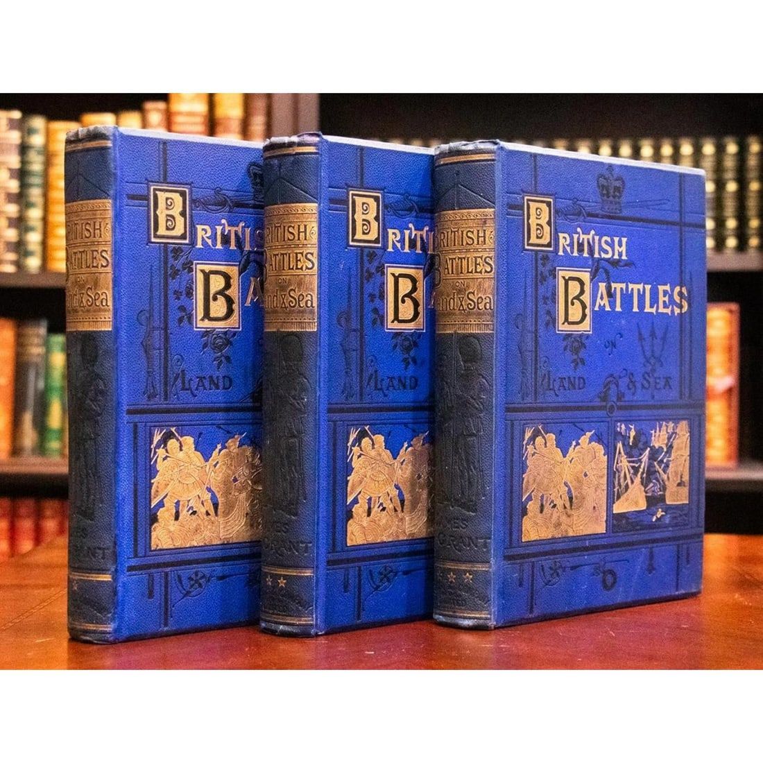 James Grant / 1891 British Battles On Land & Sea Knights Templar American - 2