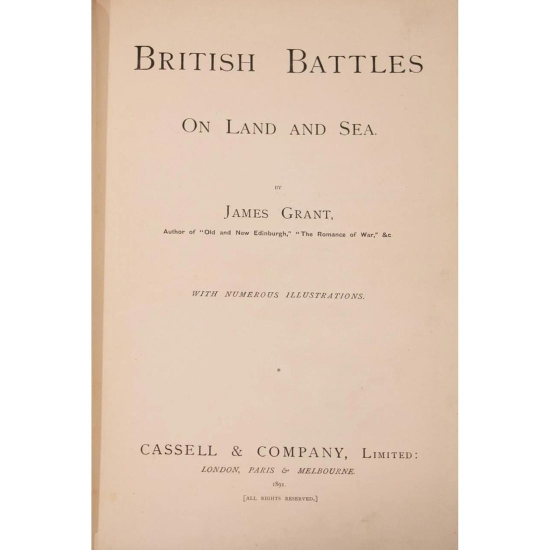 James Grant / 1891 British Battles On Land & Sea Knights Templar American - 3