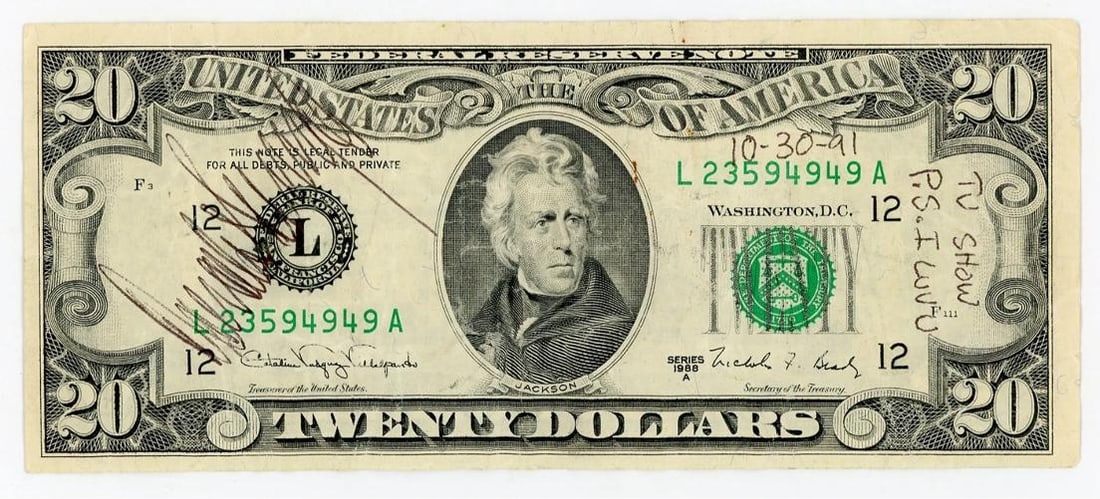 Donald Trump Signed Twenty Dollar Bill (JSA LOA) (1 of 7)