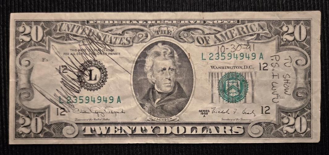 Donald Trump Signed Twenty Dollar Bill (JSA LOA) - 3