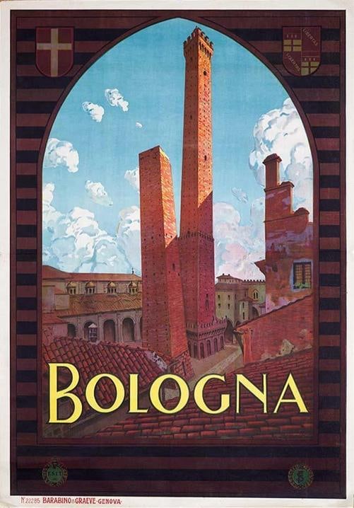 Bologna by Trematore 1930 VINTAGE ORIGINAL Italian POSTER Italian Railways RARE: Size 27 X 39 inches. Condition: Used: An item that has been used previously. See the seller' listing for full details and description of any imperfections. ,Artist: Trematore,Style: Art Deco,Listed By