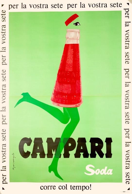 Franz Marangolo Campari Soda 1968 Italian advertising poster 55x78 POPART - 3