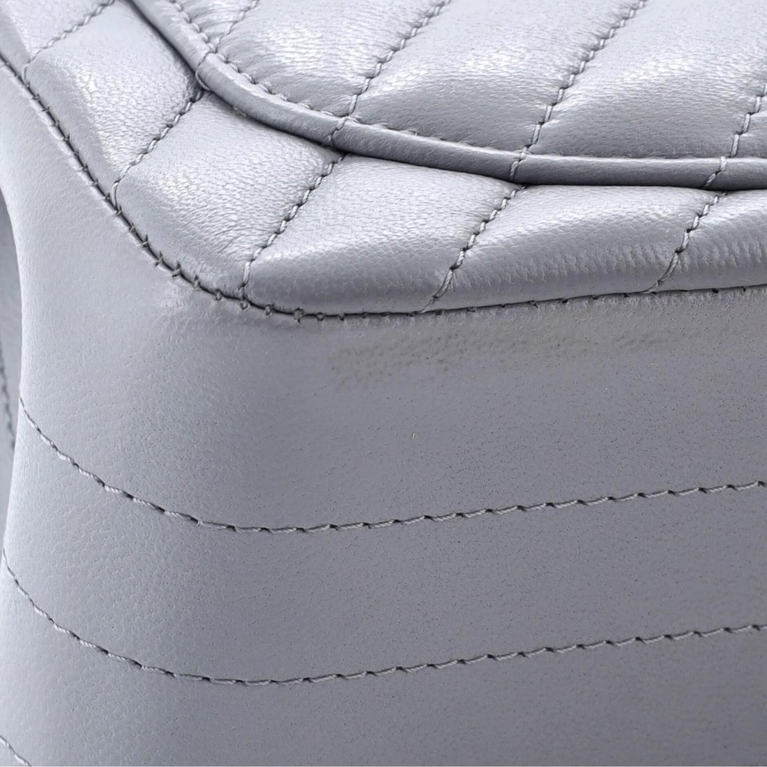 Chanel Square Classic Single Flap Bag Chevron Lambskin Mini - 7