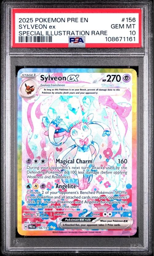 2025 POKEMON PRE EN-PRISMATIC EVOLUTIONS #156 SYLVEON EX PSA 10 (1 of 2)