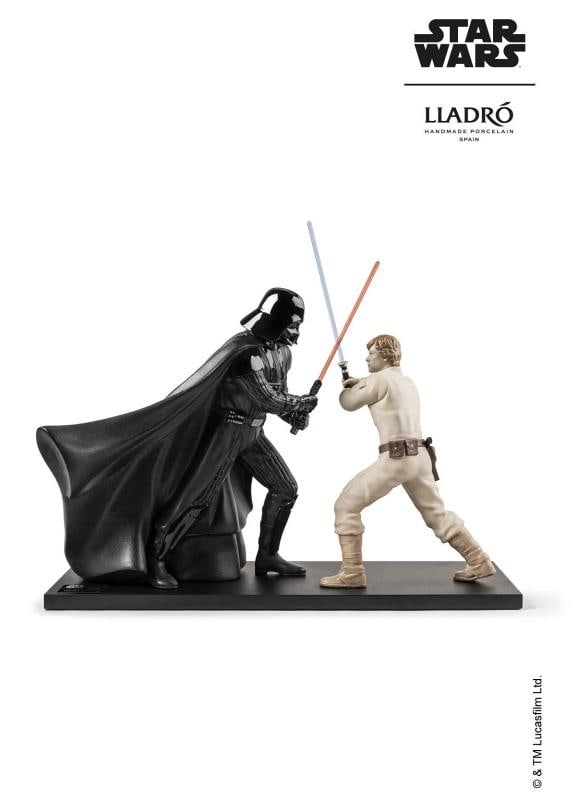 NEW LLADRO LIMITED ED. STAR WARS BESPIN BATTLE SCULPTURE #9763 BRAND NIB RARE FS: LLADRO Limited Edition Star Wars Bespin Battle Sculpture Limited /504~(21.2" H x 25.1" W x 14.1" L). Condition: New: A brand-new, unused, unopened, undamaged item in its original packaging (where
