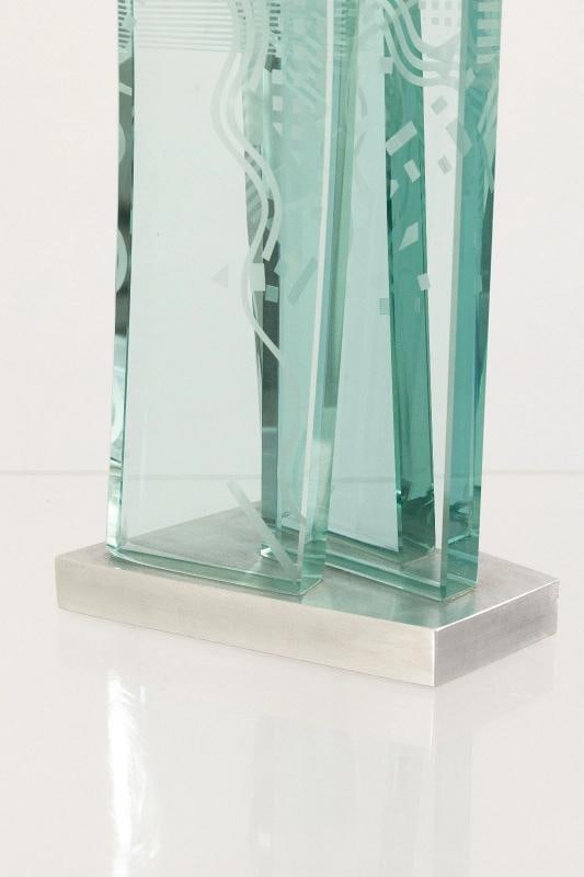 John Gilbert Leubtow Signed Art Glass Sculpture~(15.5"H x 6"W x 7"D) - 4