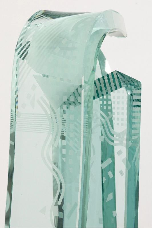 John Gilbert Leubtow Signed Art Glass Sculpture~(15.5"H x 6"W x 7"D) - 5