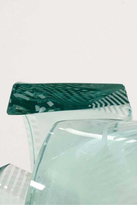 John Gilbert Leubtow Signed Art Glass Sculpture~(15.5"H x 6"W x 7"D) - 8