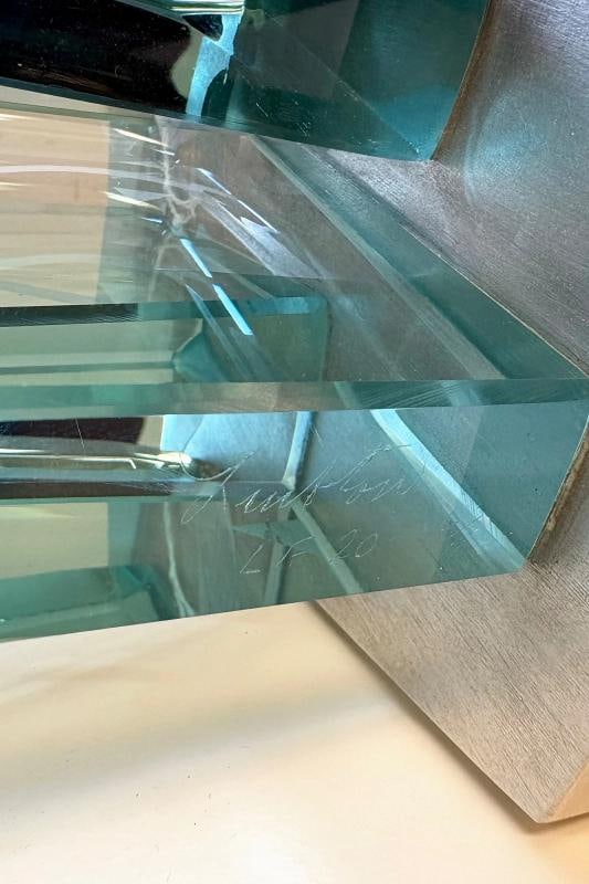 John Gilbert Leubtow Signed Art Glass Sculpture~(15.5"H x 6"W x 7"D) - 9