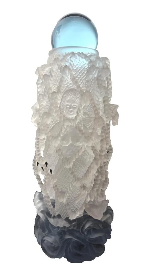 Barry Sautner Signed Vintage Art Glass Sculpture~(11"H x 4"W x 4"L) (1 of 18)