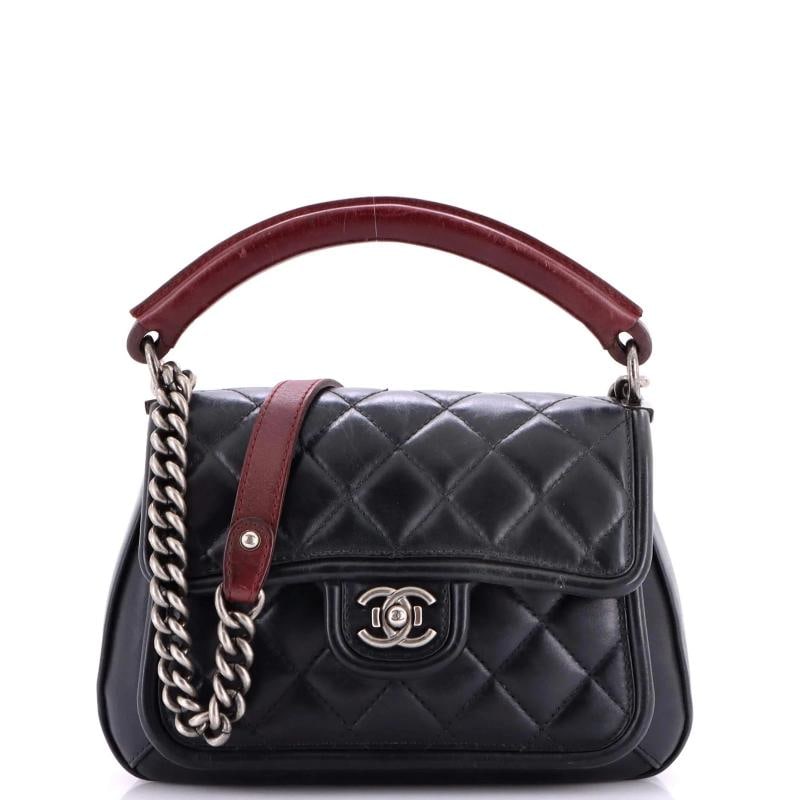 Chanel Prestige Flap Bag Quilted Calfskin Medium: Accessories: Authenticity Card Measurements: Handle Drop 2", Height 7.5", Width 10", Depth 2.5", Strap Drop 13.5". Condition: Pre-owned - Good,Brand: Chanel,Exterior Material: Leather,Style: Top