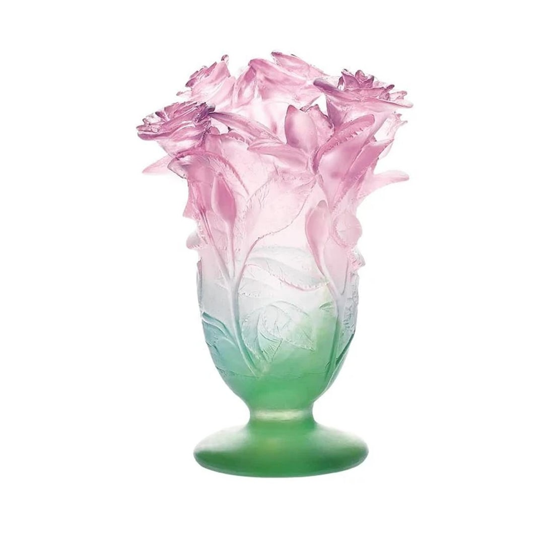 NEW DAUM CRYSTAL ROSES VASE GREEN & PINK SMALL #03507 BRAND NIB FRENCH RARE: Condition: New: A brand-new, unused, unopened, undamaged item in its original packaging (where packaging is applicable). Packaging should be the same as what is found in a retail store, unless the
