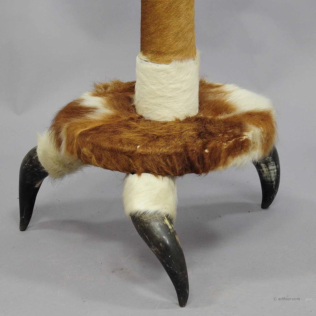 Antique Bull Horn Hall Stand with Cow Fur ca.1870 - 2