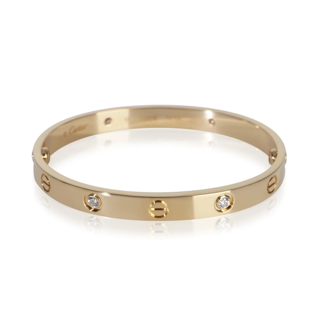 Cartier Yellow Gold Diamond Love Bracelet (1 of 4)