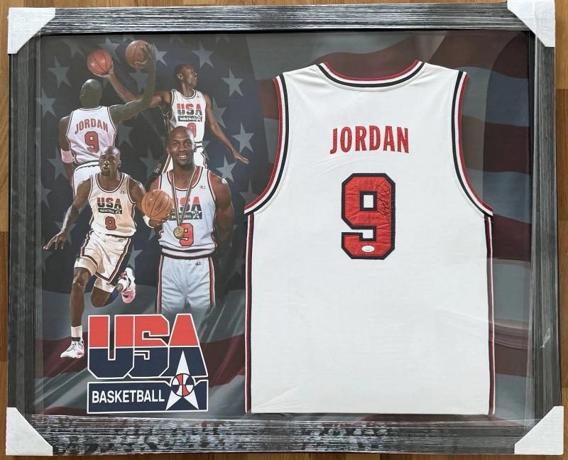 Michael Jordan Signed 1992 Team USA Dream Team Olympics Jersey Framed JSA COA (1 of 8)