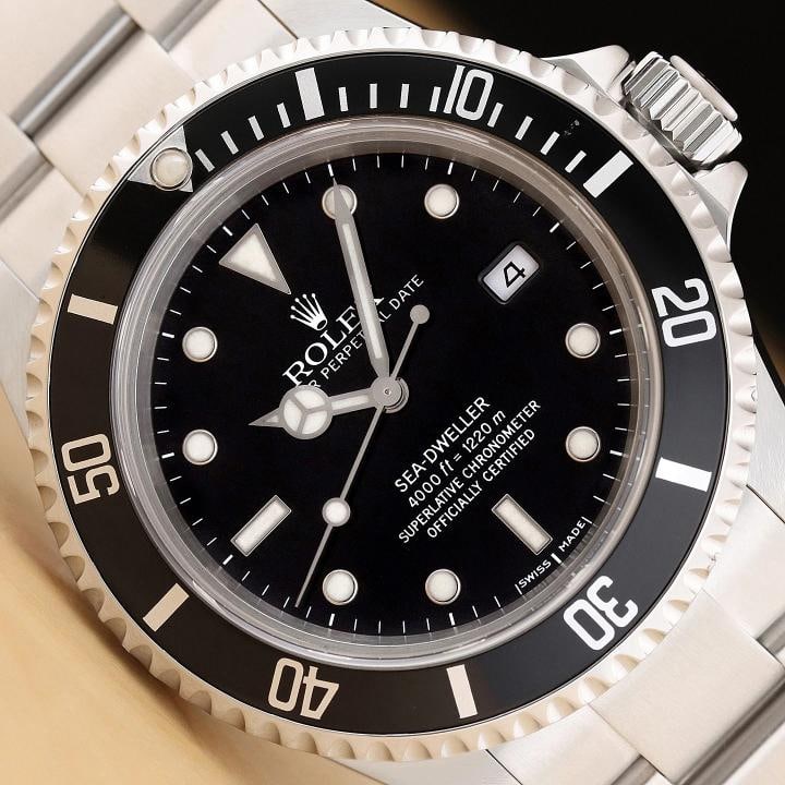 2000 PAPER ROLEX MENS SEA-DWELLER DATE 16600 40MM BLACK DIAL STEEL WATCH (1 of 12)