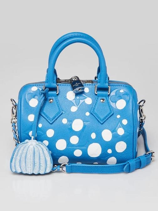 Louis Vuitton x YK Blue Monogram Empreinte Leather Speedy Bandouliere 20 Bag (1 of 12)