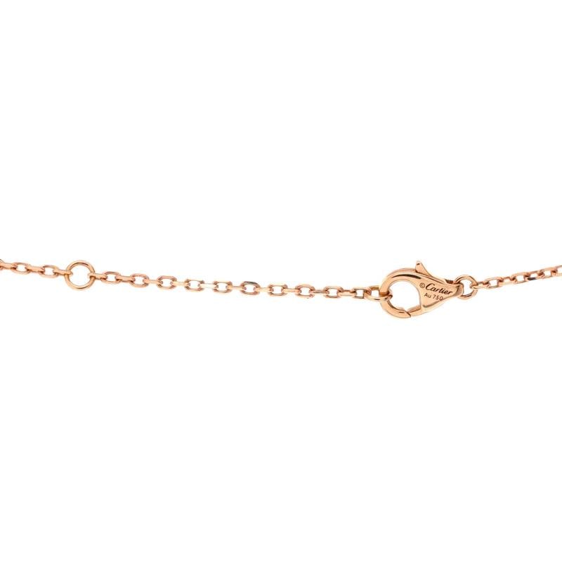 Cartier Love Interlocking Pave Necklace 18K Rose Gold and Diamonds - 4