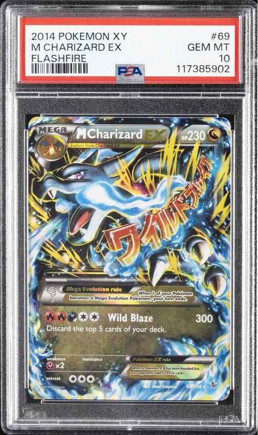 2014 POKEMON XY FLASHFIRE #69 M CHARIZARD EX PSA 10 (1 of 2)