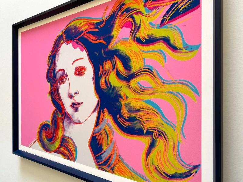 ANDY WARHOL FOUNDATION LITHO PRINT FRAMED POP ART POSTER " BIRTH OF VENUS " 1984 - 10