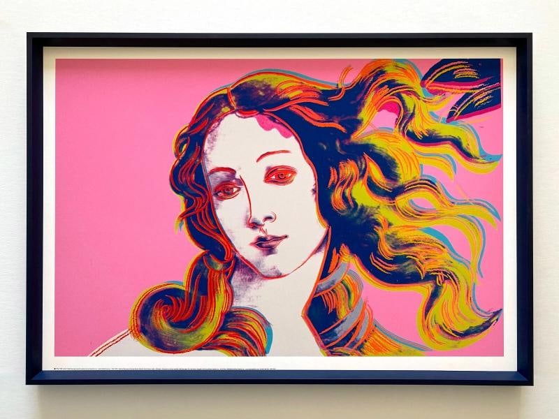 ANDY WARHOL FOUNDATION LITHO PRINT FRAMED POP ART POSTER " BIRTH OF VENUS " 1984 - 12