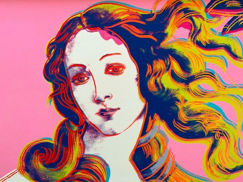 ANDY WARHOL FOUNDATION LITHO PRINT FRAMED POP ART POSTER " BIRTH OF VENUS " 1984 - 2