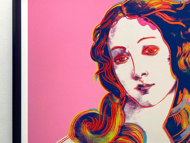 ANDY WARHOL FOUNDATION LITHO PRINT FRAMED POP ART POSTER " BIRTH OF VENUS " 1984 - 5