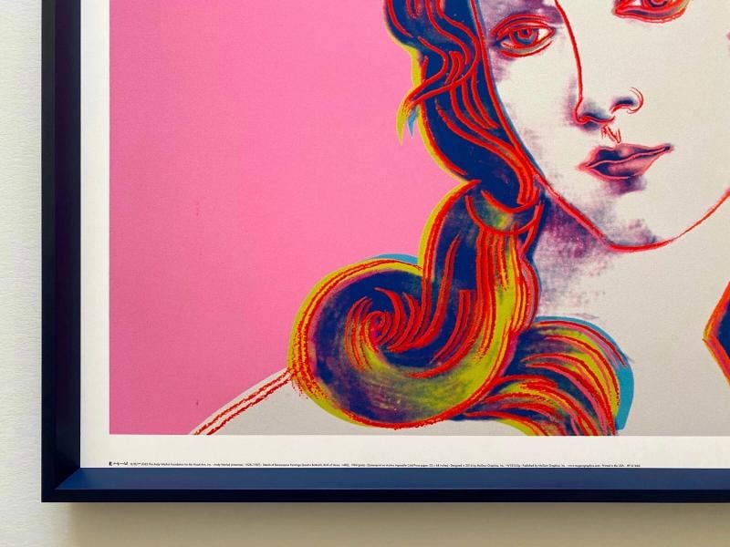 ANDY WARHOL FOUNDATION LITHO PRINT FRAMED POP ART POSTER " BIRTH OF VENUS " 1984 - 6