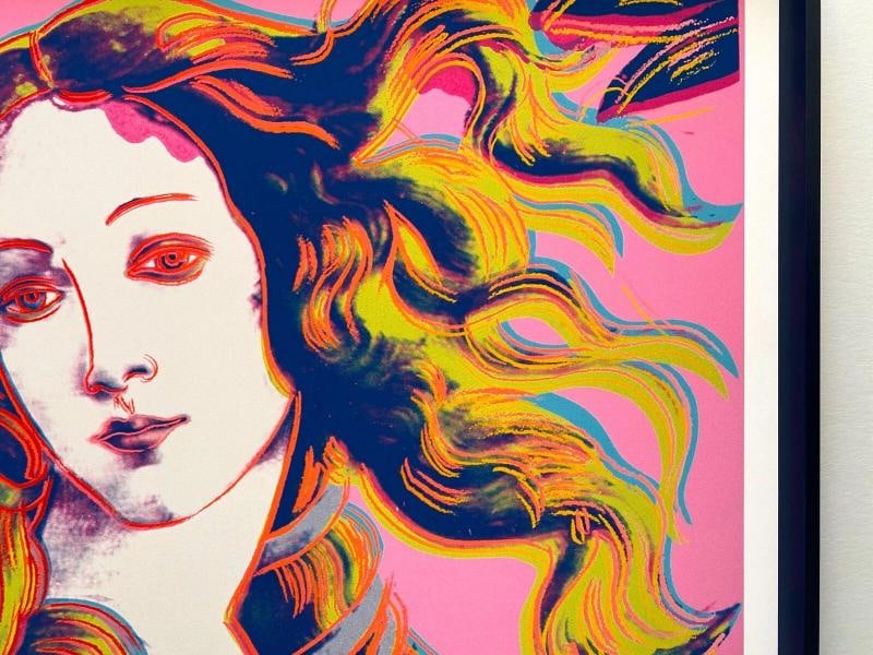 ANDY WARHOL FOUNDATION LITHO PRINT FRAMED POP ART POSTER " BIRTH OF VENUS " 1984 - 9